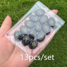 13pcs/set Witches Runes Divination Natural Healing Rose Quartz For Home Decor