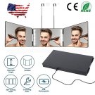 LED 3-Way Telescopic Hanger Mirror - Tri-fold, Micro USB, for Self Grooming
