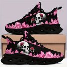 Skull & Rose Pattern Soft Thick Sole Shock Absorption Sneakers