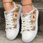 Spirit Shoppe Women's Sunflower Print Canvas Lace Up Walking Shoes Free Shipping