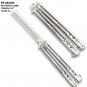 Silver Stainless Steel Folding Butterfly Balisong Comb