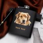 DME Personalized Dog Breed Hip Flask Set - 7oz Black Stainless Steel with Deluxe Gift Box