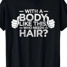 Bald and Proud Funny T-Shirt for Men – Perfect Dad Gift, Geometric Pattern, 100% Cotton Casual Tee