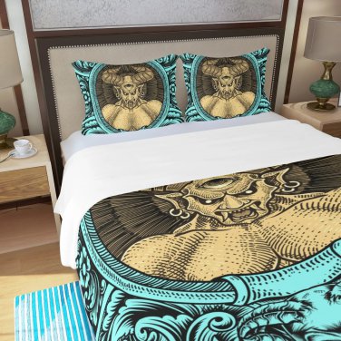 Gothic Three-Piece Duvet Bedding Set &acirc;�� Washable Polyester Quilt Cover & Pillowcases