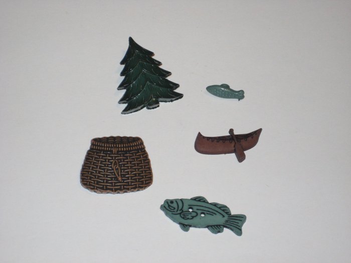 Gone Fishin' Buttons/Charms