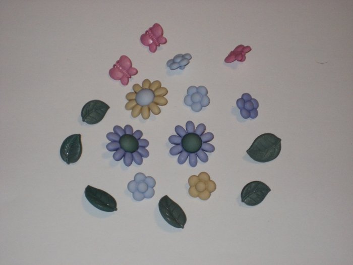 Flower and Butterfly Buttons