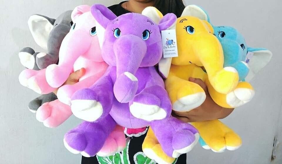 Elephant Soft Toy Plush Stuffed Animal Elina The Elephant Pop Art for