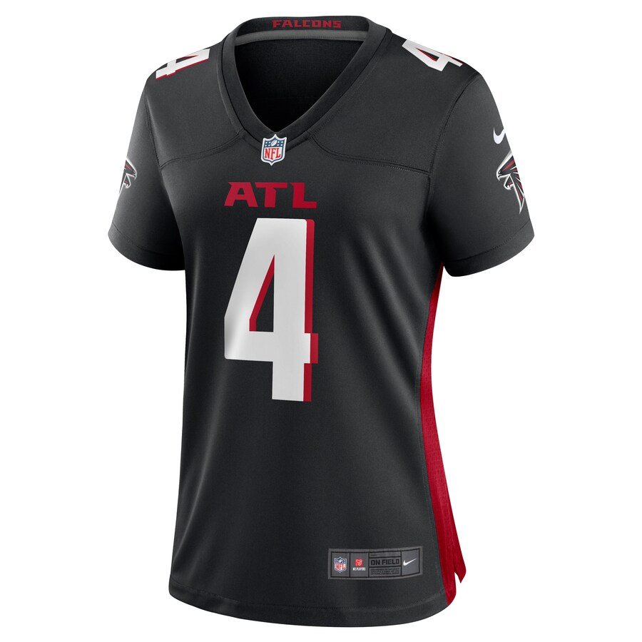 Women's Atlanta Falcons Taylor Heinicke Black Game Player Jersey