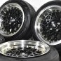 JDM MATRIX WHEELS L1056 15 inch PCD100 8J +20mo Outrun M1175/55R15 Maz No Tires