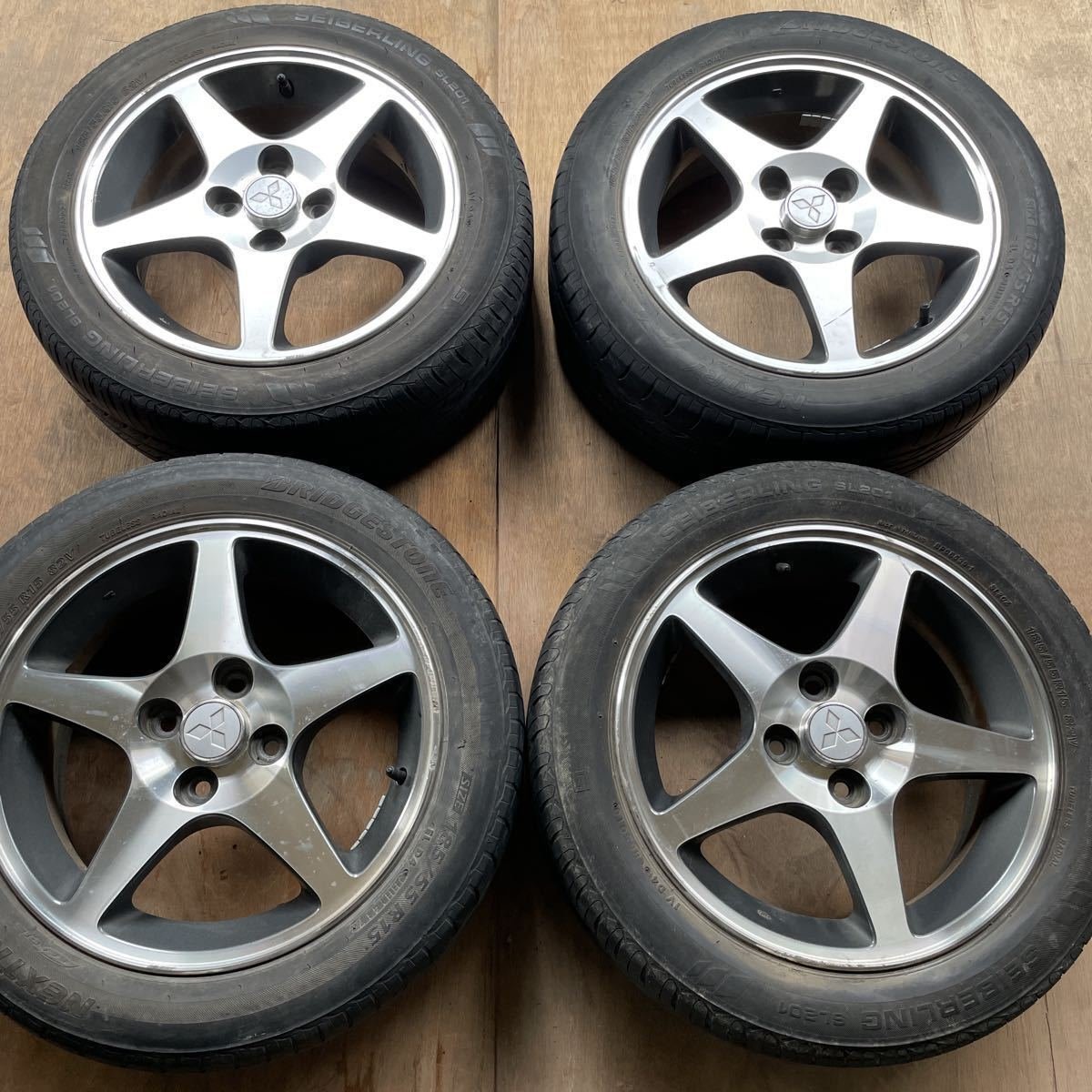 JDM Rare Mitsubishi genuine wheel Enkei Lancer Cedia 185/55r15 4wheels ...