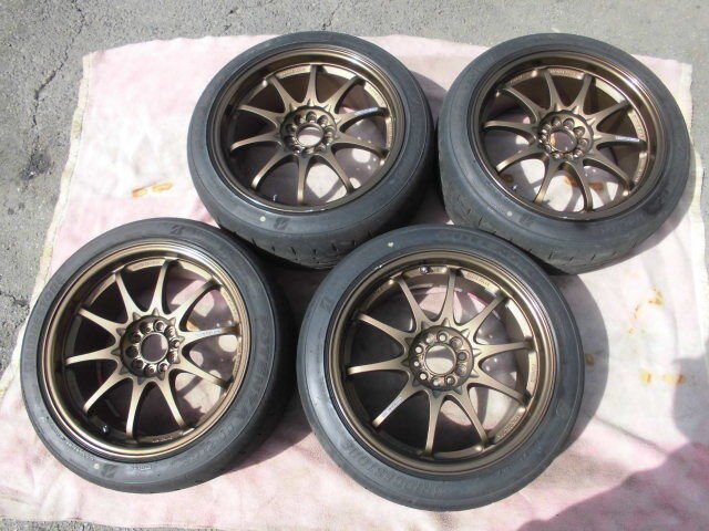 JDM RAYS CE28 8.5J Inset Tire width 225 mm aspect ratio 45% rim diamet No Tires