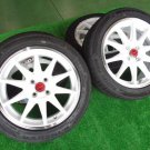 JDM Rare MeisterRS10 white 6.5J16 4H100 +43 with 16 inch Yaris Aqua No Tires