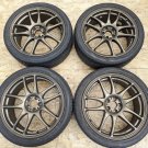 JDM RareWORK EMOTION CR kiwami 18 inch 7.5J +47 PCD100 5 hole Dunlop 2 No Tires