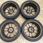 JDM RareWORK EMOTION CR kiwami 18 inch 7.5J +47 PCD100 5 hole Dunlop 2 No Tires
