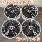 JDM Weds MAVERICK 208.0J+45 PCD 5H114.3 Maverick Aluminum Wheels Alumi No Tires