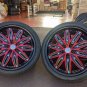JDM WORK Dish Red Black Celsior Crown Aristo Fugue Alphard Vellfire Es No Tires