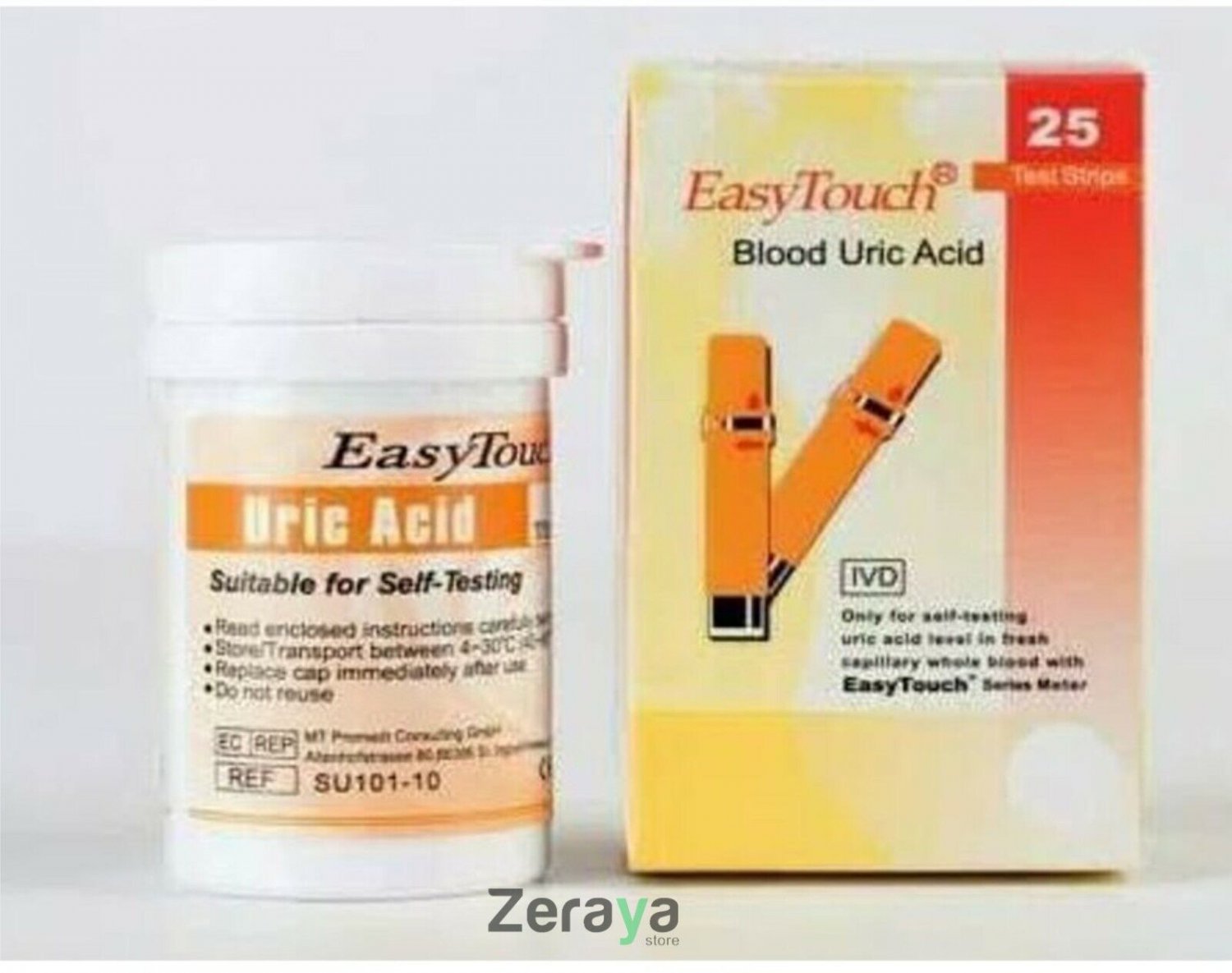1x ( 25 Strips ) Easytouch Test Strip For Uric Acid Easy Free Shipping