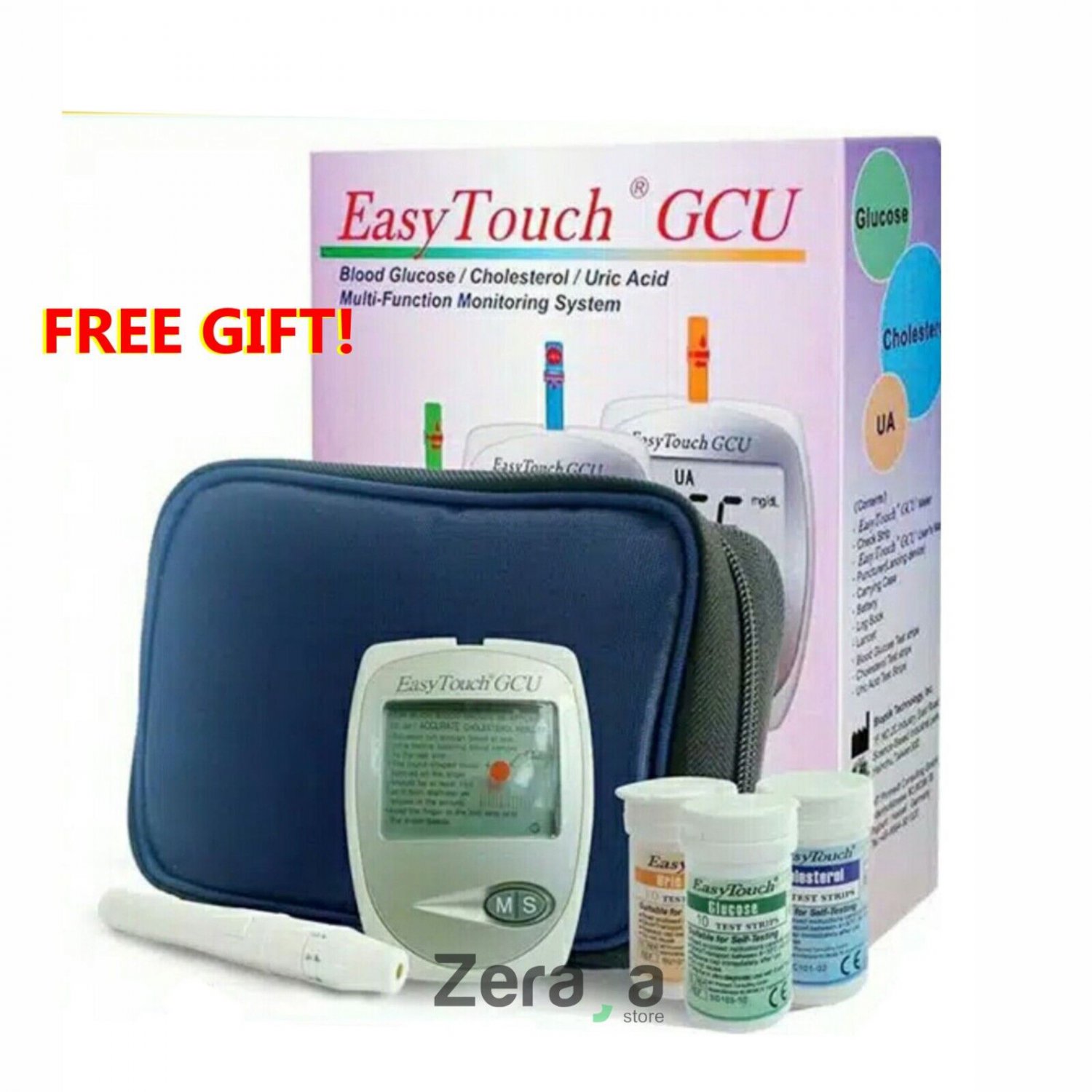 Easy Touch GCU Blood Glucose / Cholesterol / Uric Acid Test 3 in 1