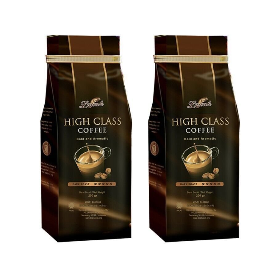 High Class Kopi Luwak Civet Coffee Blend Medium Roast Ground Coffee 200 Gram 7oz
