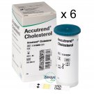 6 boxes Roche Accutrend Cholesterol Testing Strips pack of @25 - EXP 06/2024