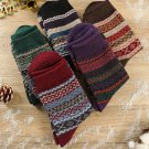 Multicolor 5 Pairs Thermal Fuzzy Warm Winter Crew Socks