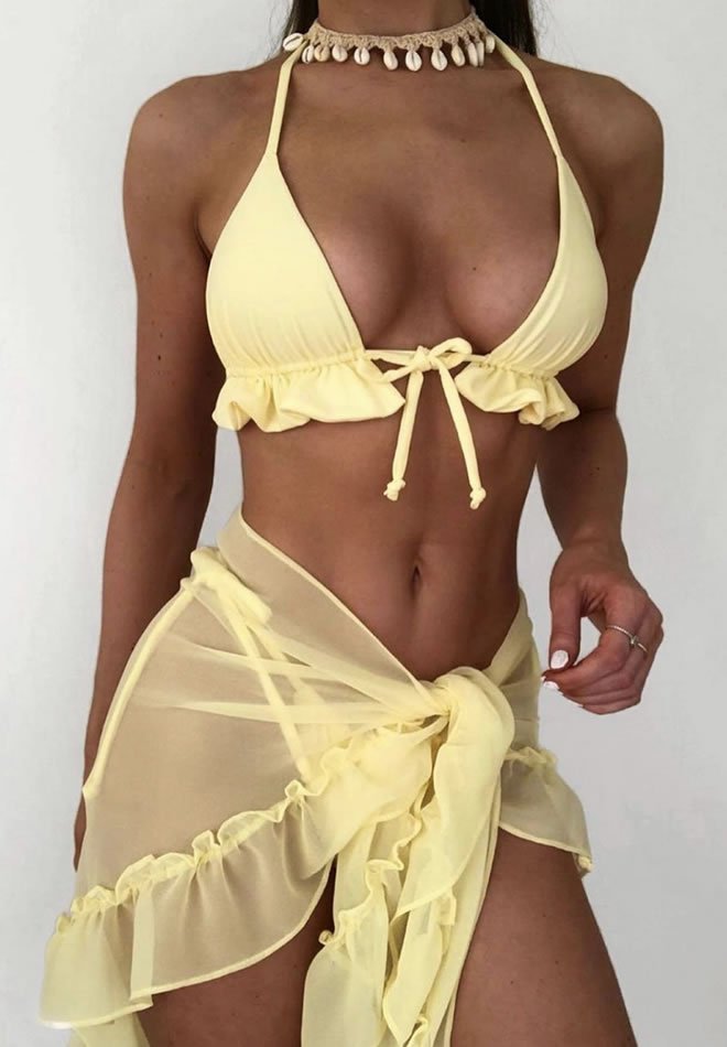 Pina Colada Crochet Bikini Cream (No Promo)