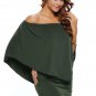 Multiple Dressing Layered Army Green Mini Poncho Dress