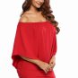 Multiple Dressing Layered Red Mini Poncho Dress