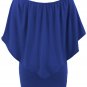 Multiple Dressing Layered Blue Mini Poncho Dress