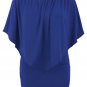 Multiple Dressing Layered Blue Mini Poncho Dress
