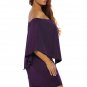 Multiple Dressing Layered Purple Mini Poncho Dress