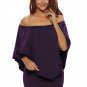 Multiple Dressing Layered Purple Mini Poncho Dress