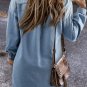 Beau Blue Risen Medium Washed Denim Shirt Dress