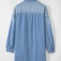 Beau Blue Risen Medium Washed Denim Shirt Dress