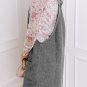 Medium Grey Wide Strap Button Front Pocketed Denim Mini Dress
