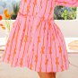 Pink Bowknot Striped Printed Tiered Ruffled Mini Shirt Dress