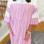 Phalaenopsis Striped Patchwork Three Quarters Sleeve Loose Mini Dress