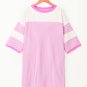 Phalaenopsis Striped Patchwork Three Quarters Sleeve Loose Mini Dress