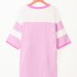 Phalaenopsis Striped Patchwork Three Quarters Sleeve Loose Mini Dress