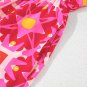 Strawberry Pink Geometric Print Smocked Long Sleeve Mini Dress