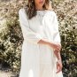 White Floral Lace Patchwork Bracelet Sleeve Tiered Mini Dress