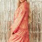 Peach Blossom Metallic Sheen Puff Sleeve Button Up Mini Shirt Dress