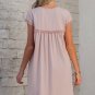 Oatmeal Frilled Trim Crew Neck Loose Fit Mini Dress