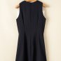 Black Contrast Bowknot Applique Crew Neck Sleeveless Mini Dress