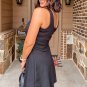 Black Cut Out Front High Waist Tank Mini Dress