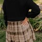 Black Plaid Patchwork High Waist Sweatshirt Mini Dress