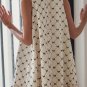 White Bow Checker Pearled Buttons Back Ruffled Sleeveless Mini Dress