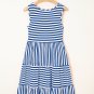 Sky Blue Stripe U Neck Sleeveless Loose Fit Mini Dress