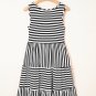 Black Stripe U Neck Sleeveless Loose Fit Mini Dress