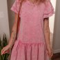 Sachet Pink Mineral Wash Raw Edge Ruffle Mini Dress